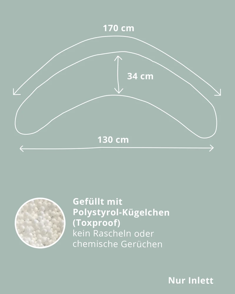 170cm Stillkissen-Inlett EPS-Perlen