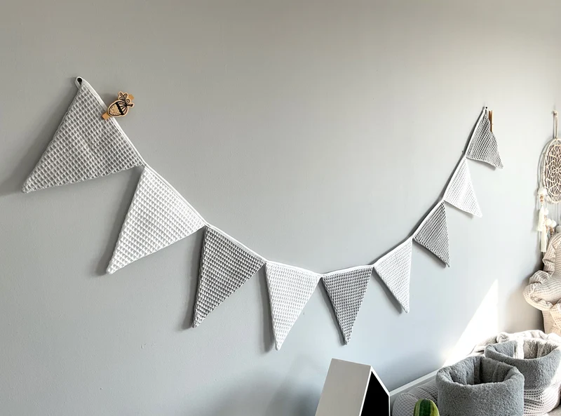 Grey bunting banner, Flag banner, Bunting Flags