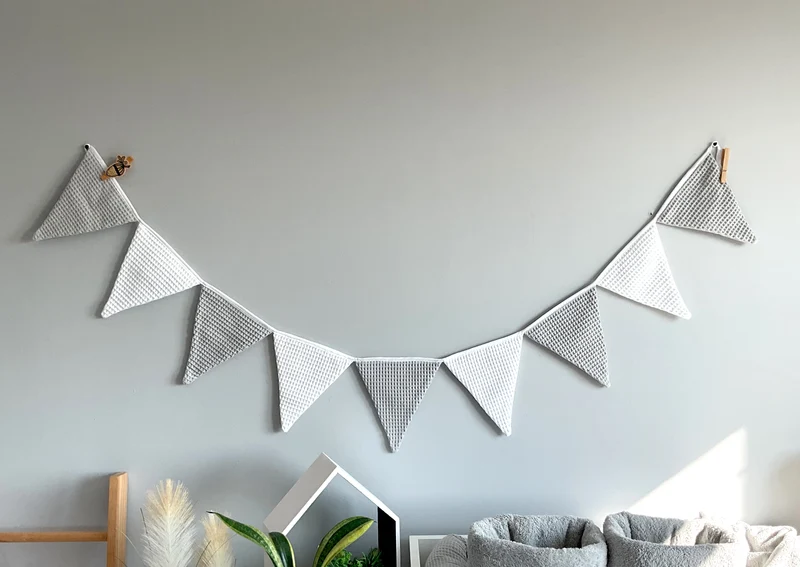Grey bunting banner, Flag banner, Bunting Flags