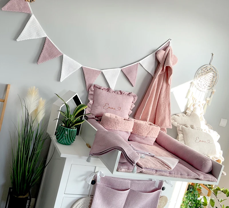Changing mat with snaps | Dirty pink Frotte
