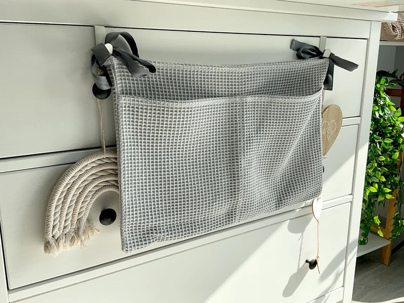 Changing mat with snaps | Grey Frotte