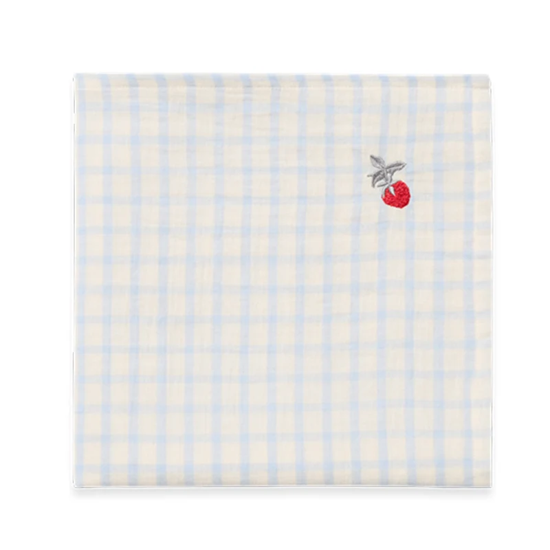Garbo & Friends Musselin Swaddle Gingham Sky Blue