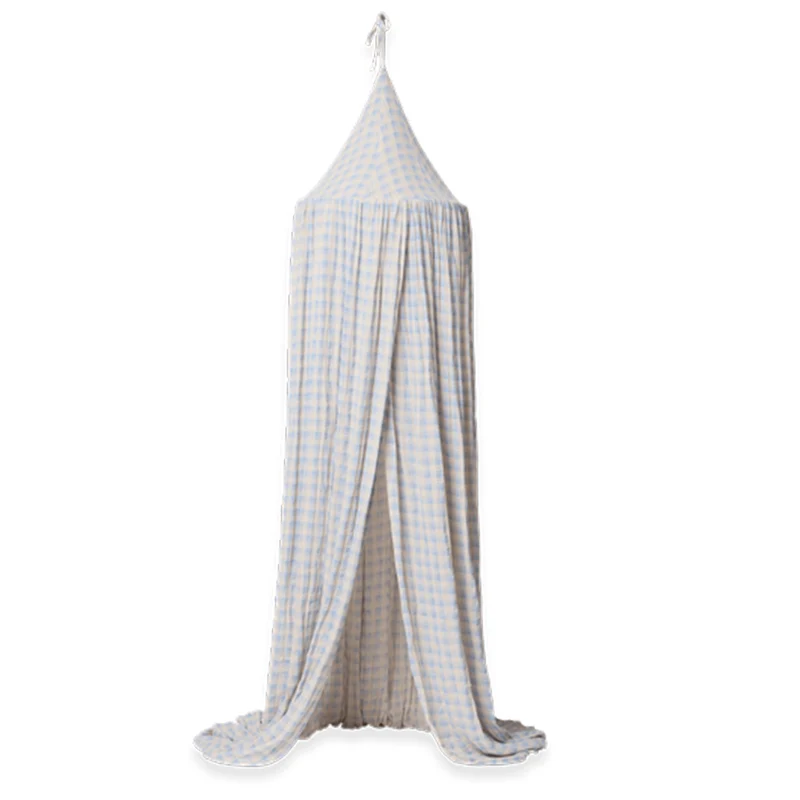 Garbo & Friends Musselin Betthimmel Plaid Sky Blue