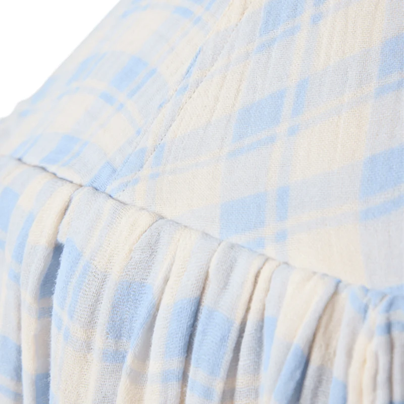 Garbo & Friends Musselin Betthimmel Plaid Sky Blue