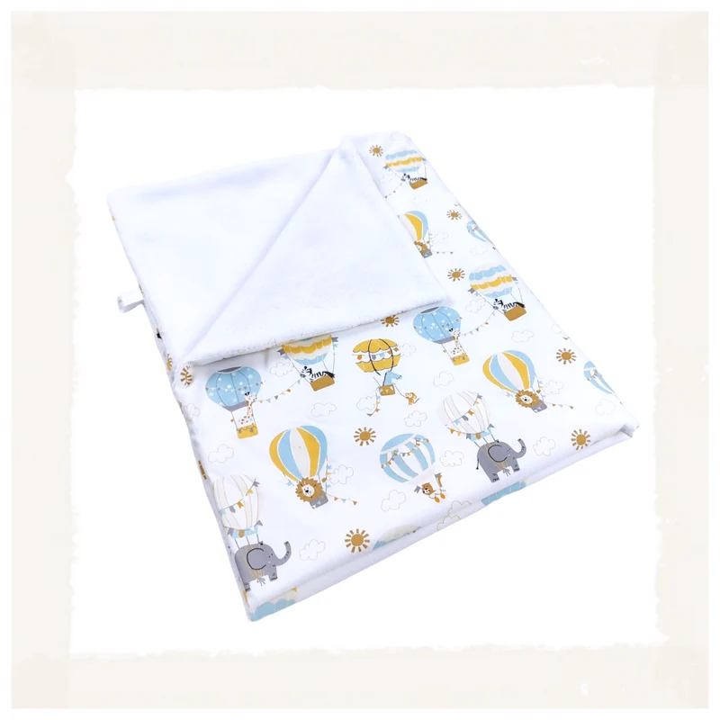 KUSCHELDECKE mit Plüsch "Tiere"