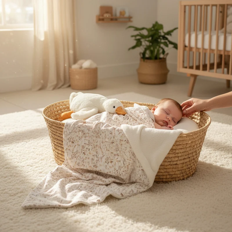 BABY KUSCHELDECKE mit Plüsch "Gräser"