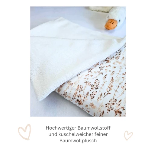 BABY KUSCHELDECKE mit Plüsch "Gräser"