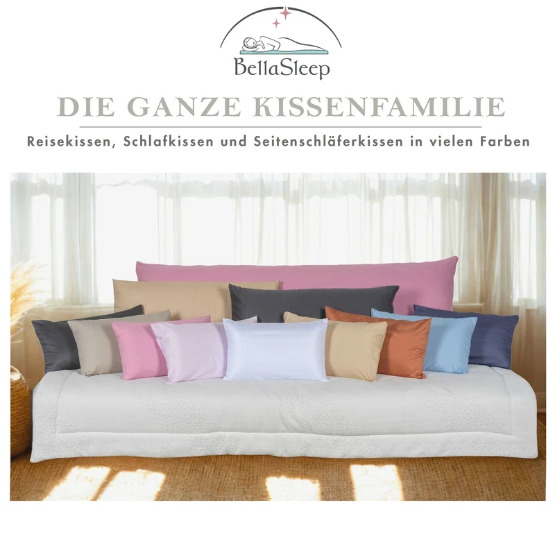 Ergonomisches Memory-Foam-Schlafkissen Soft 40 × 80 × 12 cm – Weiches Schlafkissen für Seiten- & Rückenschläfer