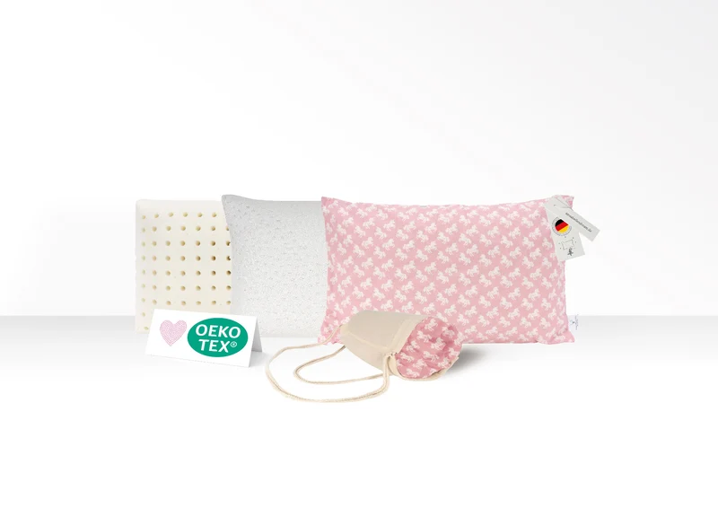 Kinder Memory-Foam-Reisekissen & Kuschelkissen 24 × 44 × 11 cm – Ergonomisches Kinder-Nackenkissen ab 3 Jahren