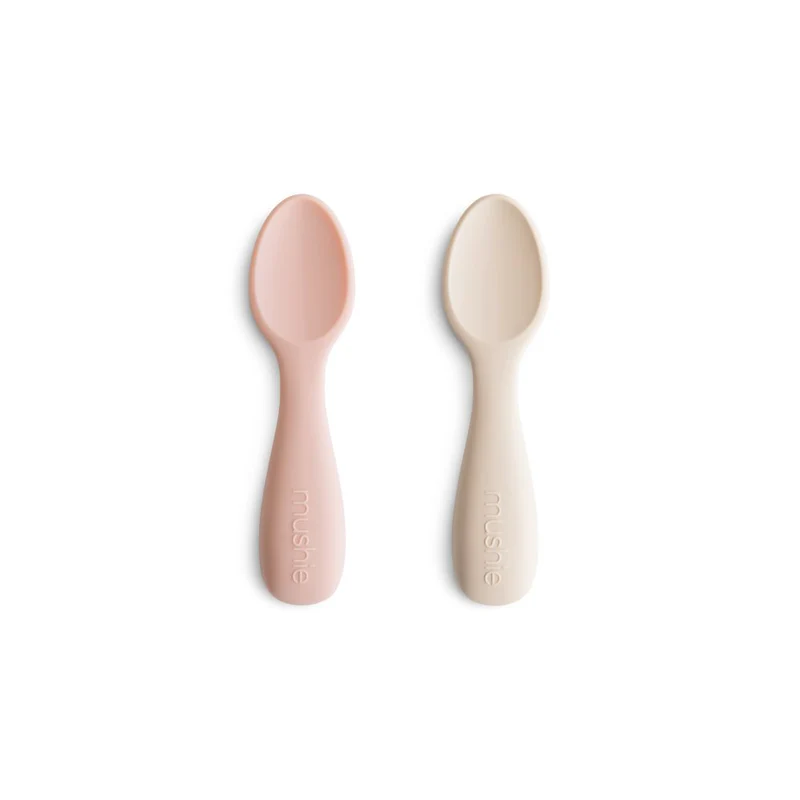 Mushie Starter Baby Löffel 2er-Set Blush/Shifting Sand