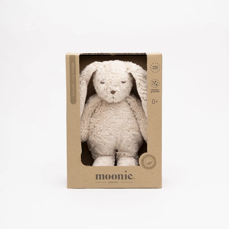 Moonie Kuscheltier Hase 'Sensory' Klein Sand