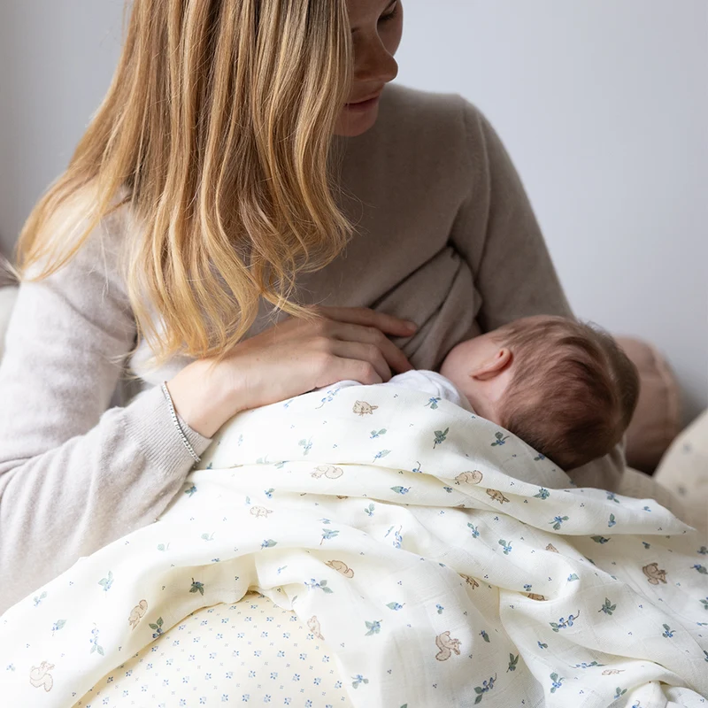 Cam Cam Copenhagen Mulltuch Swaddle Blueberries