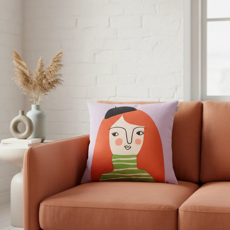Spira Kissenbezug Astrid – Dekokissen 50 x 50 cm in Pink