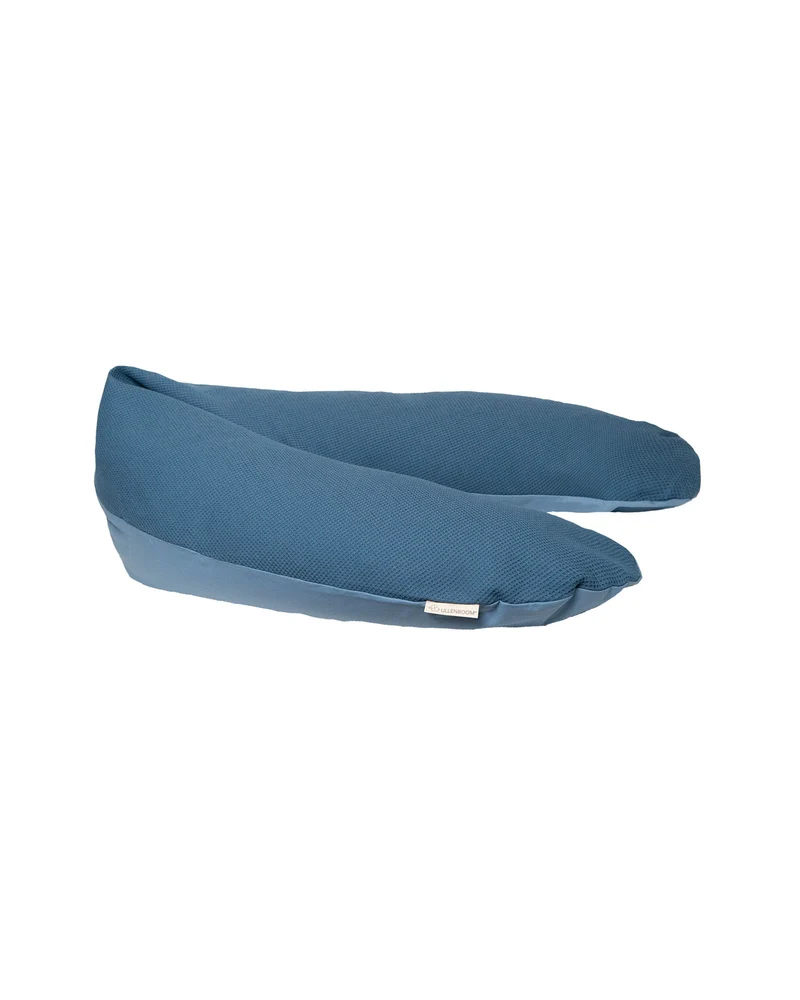 Stillkissen mit Inlett Waffelpiqué Blau