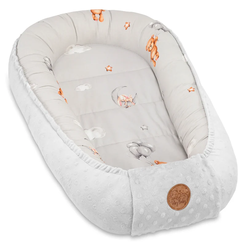 Babynest Nestchen Baby 90x50 cm - Babynestchen Neugeborene Babynest für Kinderbett Vielseitiges tragbar Nest Kuschelnest Zubehör für Babybett