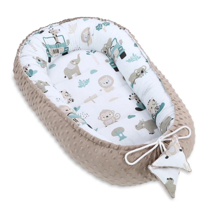 Babynest Nestchen Baby 90x50 cm - Babynestchen Neugeborene Babynest für Kinderbett Vielseitiges tragbar Nest Kuschelnest Zubehör für Babybett