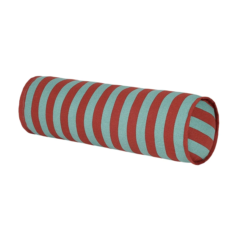 Nobodinoz Kissen 'Vibes' Red Teal Green Stripes