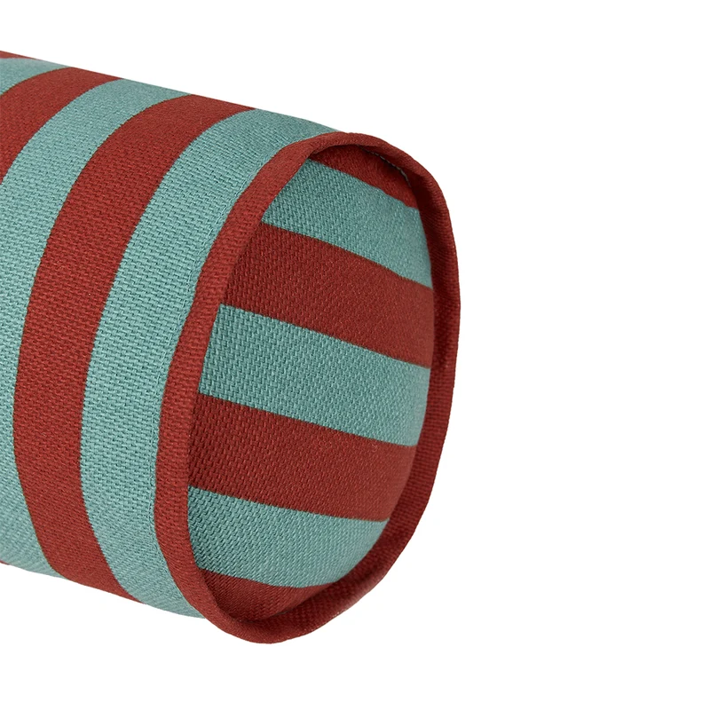 Nobodinoz Kissen 'Vibes' Red Teal Green Stripes