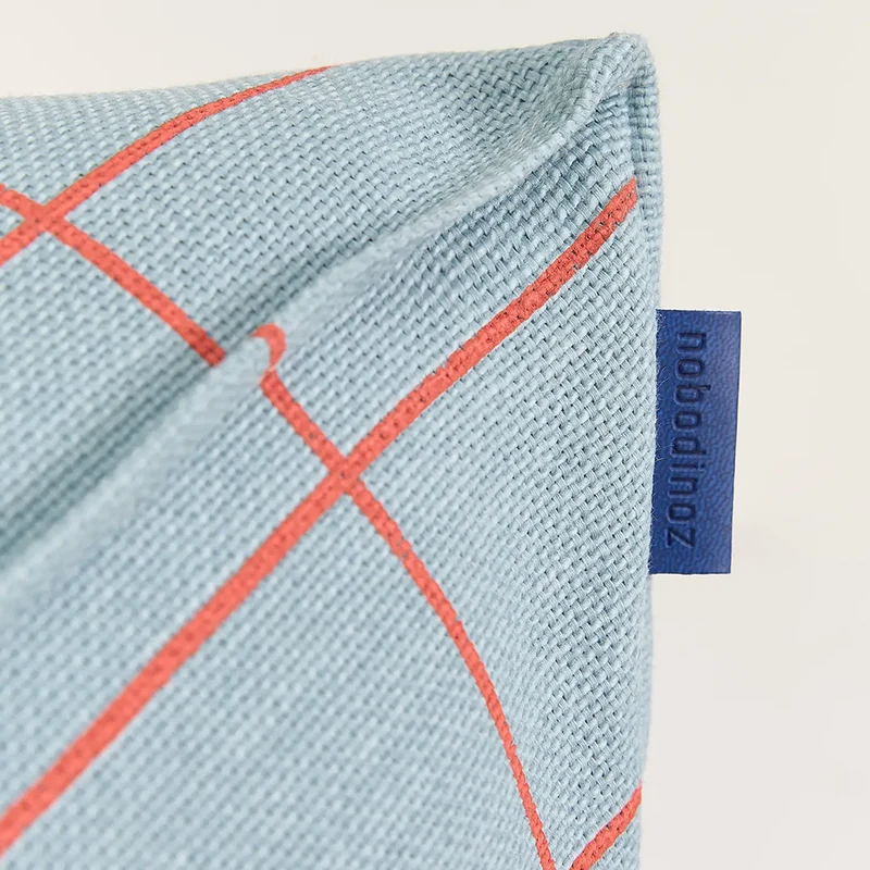 Nobodinoz Armchair Sitzsack 'Vibes' Blue Red Grid