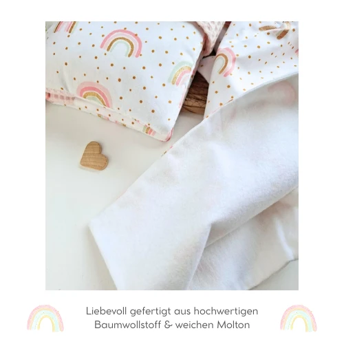 WINDELTASCHE "Regenbogen" mit Wickeldecke & Wunschnamen