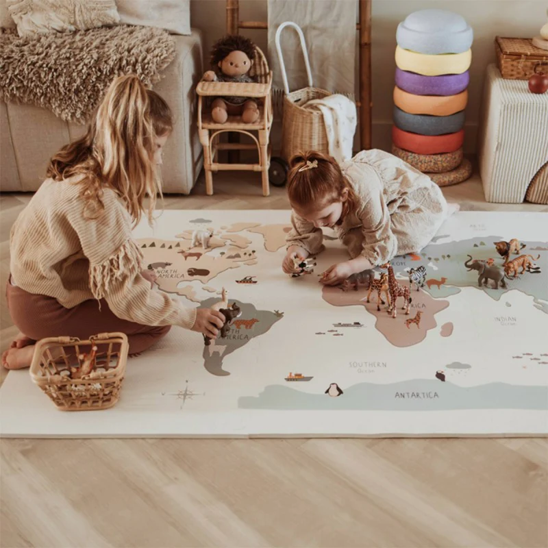 Play&Go 2 in 1 Puzzlematte 'EEVAA' doppelseitig Weltkarte
