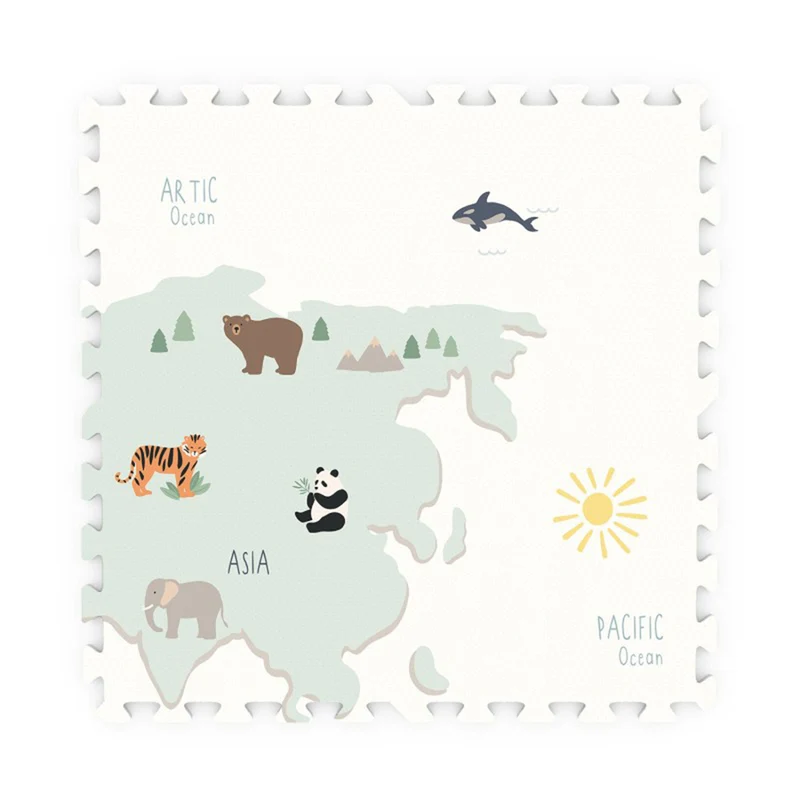 Play&Go 2 in 1 Puzzlematte 'EEVAA' doppelseitig Weltkarte