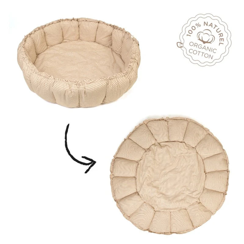 Play&Go 3 in 1 Spielmatte 'Coco' Organic Stripes Brown