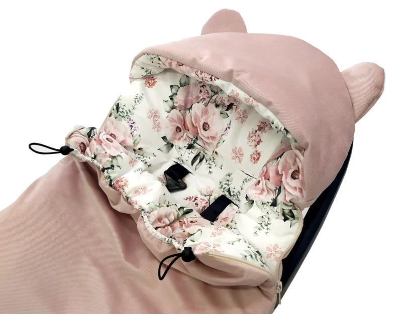 3-in-1 winter swaddle for car seat | Flowers
