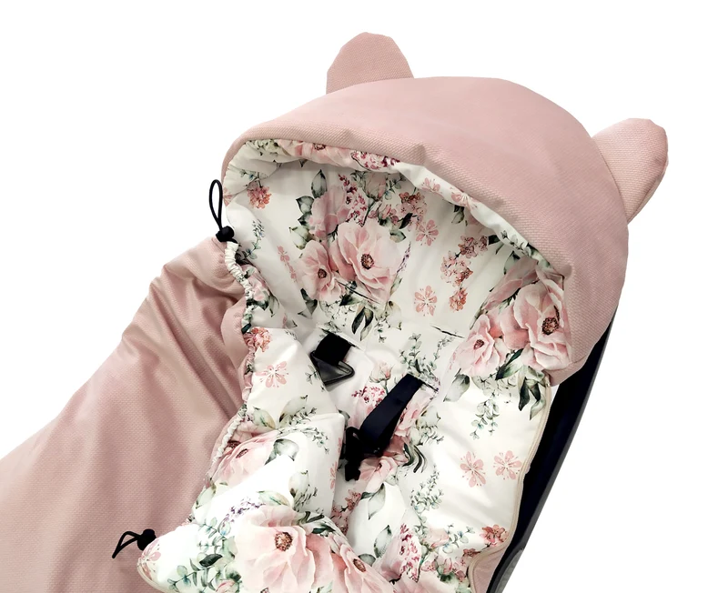 3-in-1 winter swaddle for car seat | Flowers