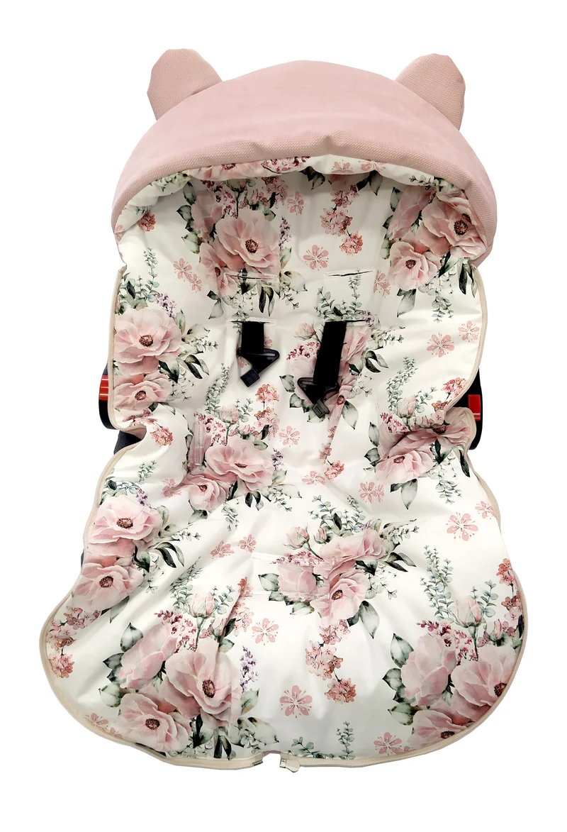 3-in-1 winter swaddle for car seat | Flowers