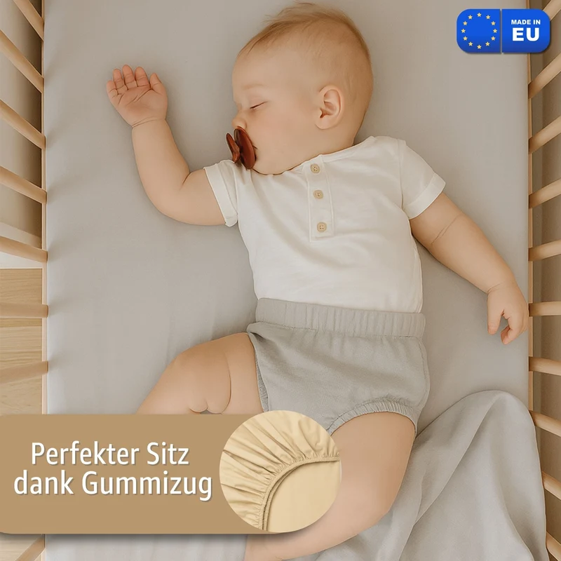 Spannbettlaken Baby Spannbetttücher - Babybett Zubehör für Kinderbett Beistellbett Stubenwagen