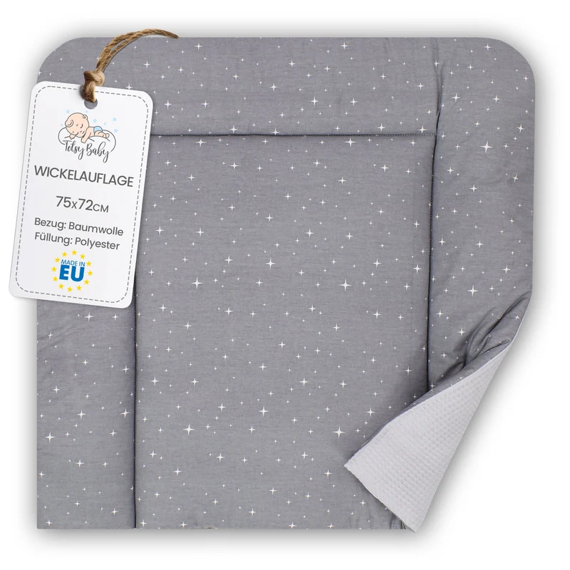 Wickelauflage Wickelunterlage 75x72 cm - Weich und waschbar Wickelunterlage für Babys Wickelmatte für Wickeltisch Wickelkommode oder Waschmaschine