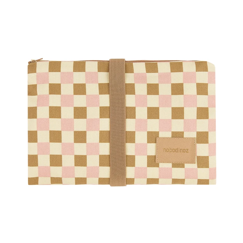 Nobodinoz wasserfeste Wickelunterlage 'Hyde Park' Yellow Pink Mosaic
