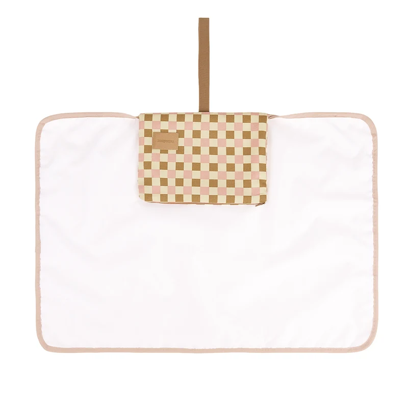 Nobodinoz wasserfeste Wickelunterlage 'Hyde Park' Yellow Pink Mosaic
