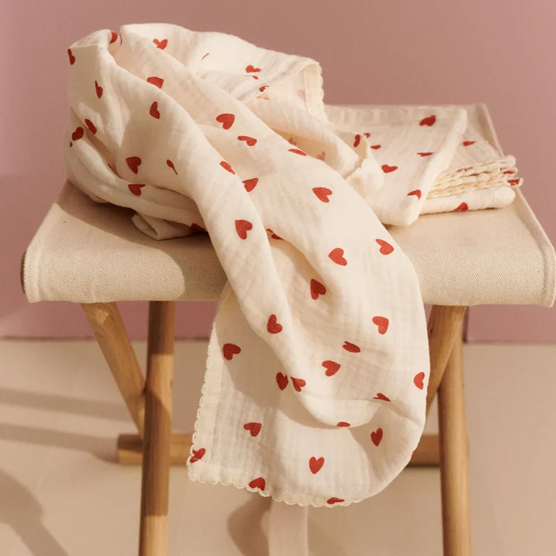 Dear April Musselin Mulltücher 3er-Pack 'Mio' Little Love