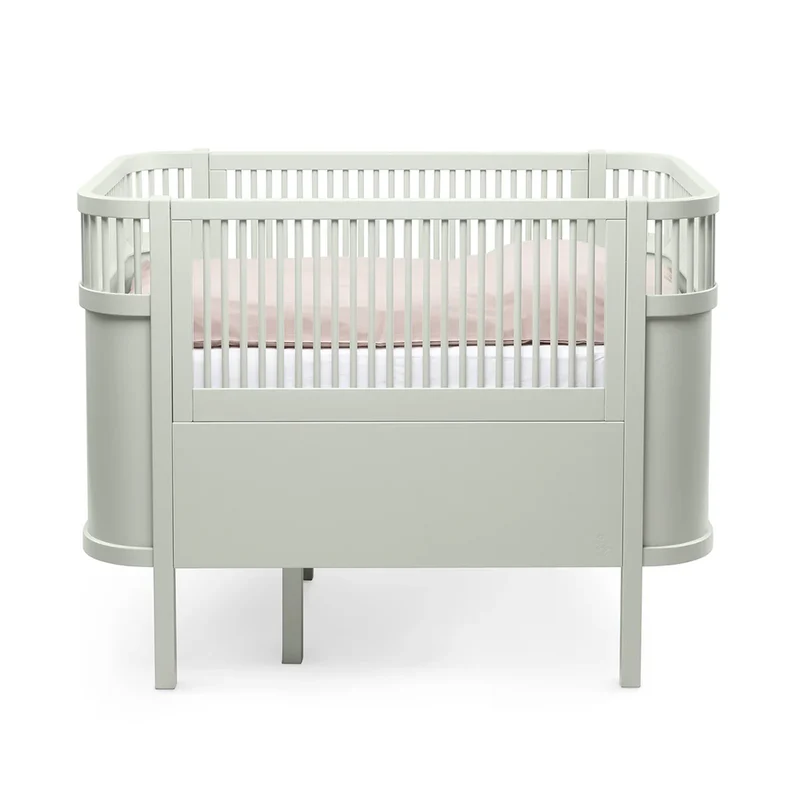 Sebra Baby und Junior Bett Mist Green