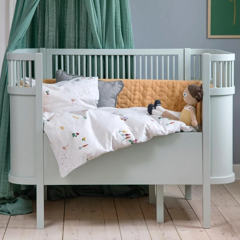 Sebra Baby und Junior Bett Mist Green