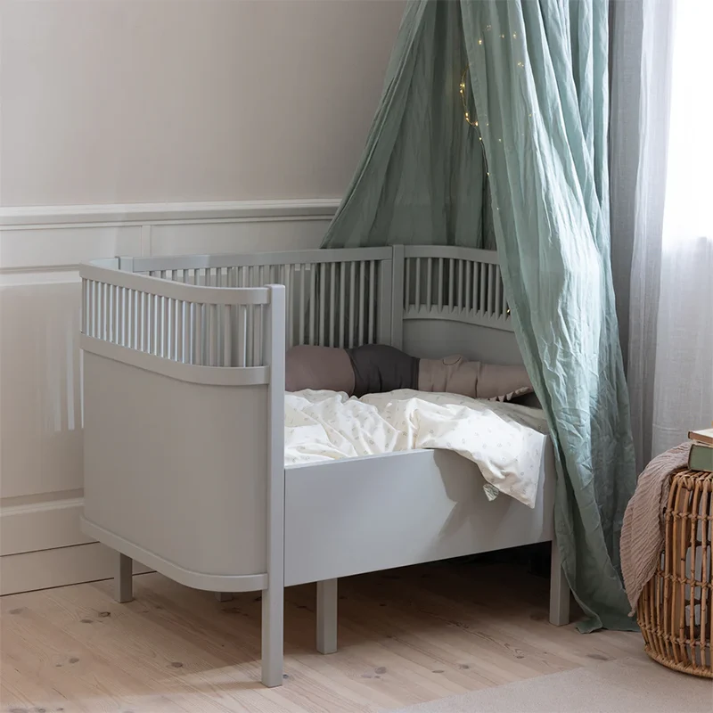 Sebra Baby und Junior Bett Stone Grey