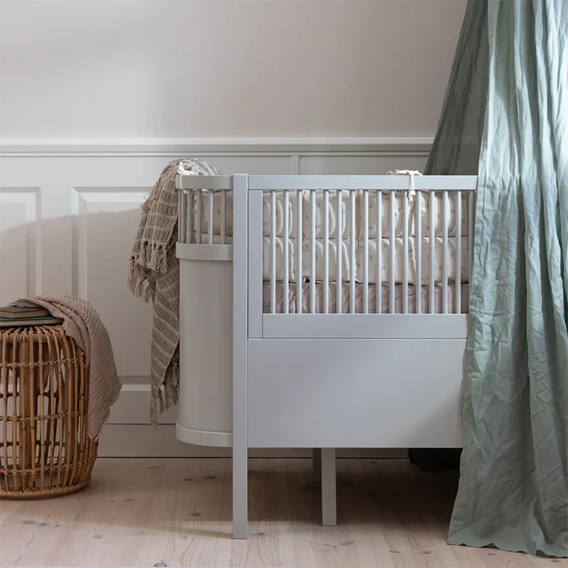 Sebra Baby und Junior Bett Stone Grey