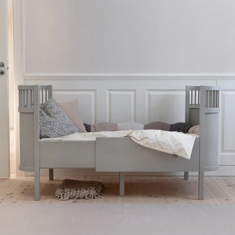 Sebra Baby und Junior Bett Stone Grey