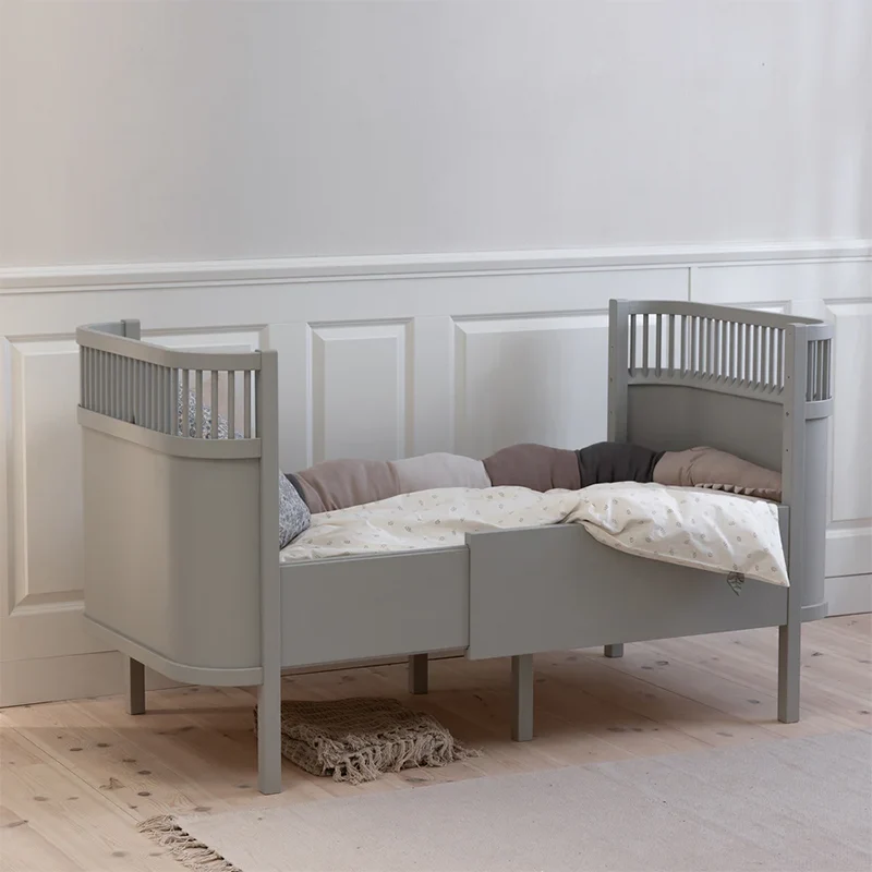 Sebra Baby und Junior Bett Stone Grey