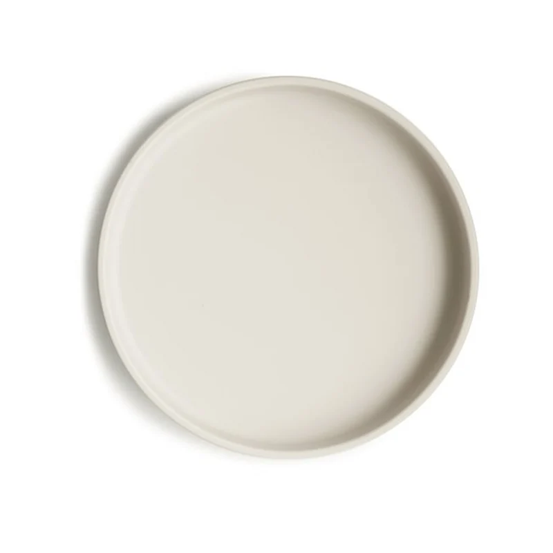 Mushie Silikon Teller mit Saugnapf 'Classic' Ivory
