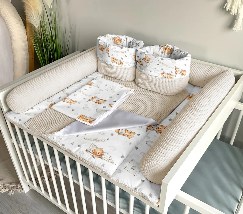 Changing mat | set of 6 elements | Sleeping bears plus Light beige