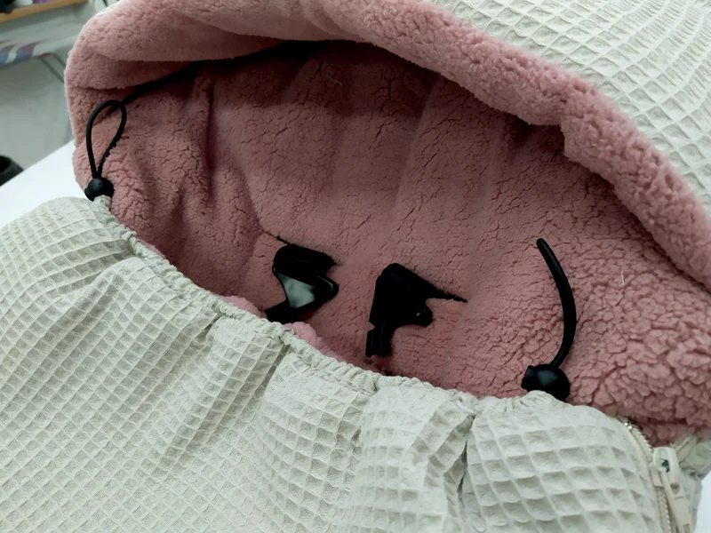 3-in-1 swaddle for car seat, baby carrier, gondola, winter | Sand+DIrty pink