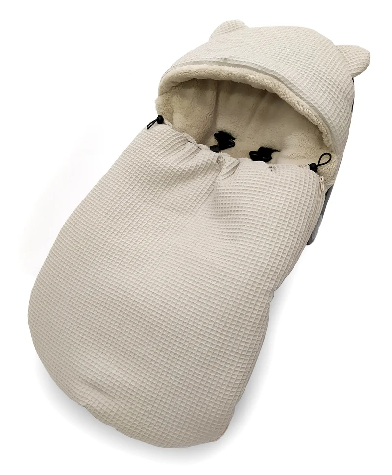3-in-1 swaddle for car seat, baby carrier, gondola, winter | Beige