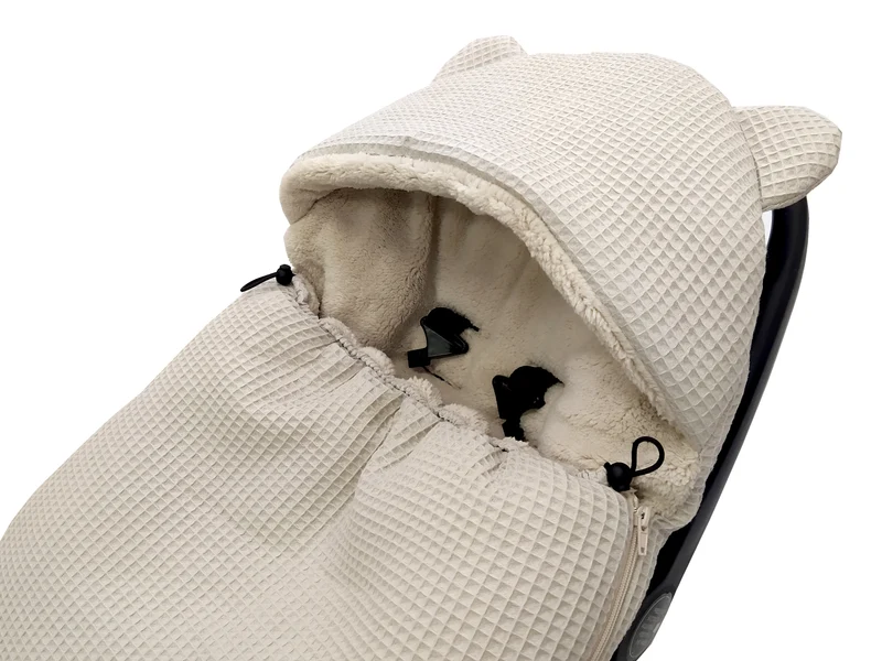 3-in-1 swaddle for car seat, baby carrier, gondola, winter | Beige