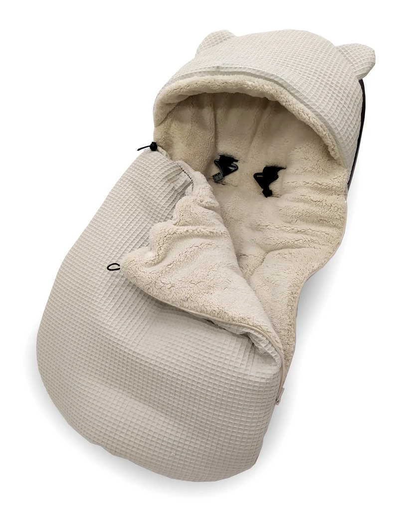 3-in-1 swaddle for car seat, baby carrier, gondola, winter | Beige