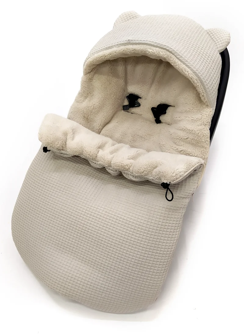 3-in-1 swaddle for car seat, baby carrier, gondola, winter | Beige