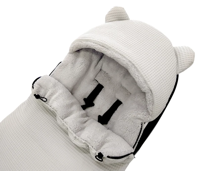3-in-1 swaddle for car seat, baby carrier, gondola, winter | Grey