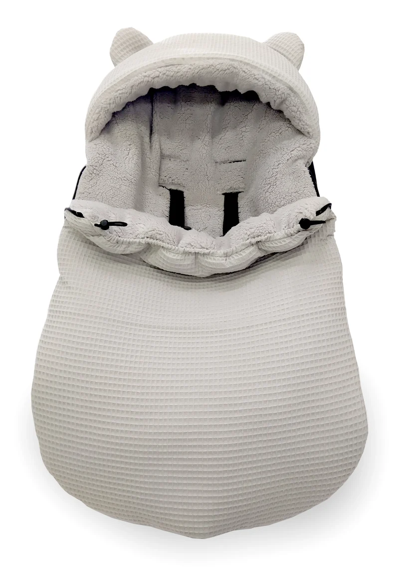 3-in-1 swaddle for car seat, baby carrier, gondola, winter | Grey